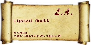 Lipcsei Anett névjegykártya